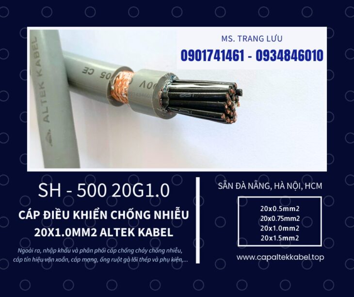 Phân phối cáp điều khiển chống nhiễu 20×1.0 Đà Nẵng, Hà Nội