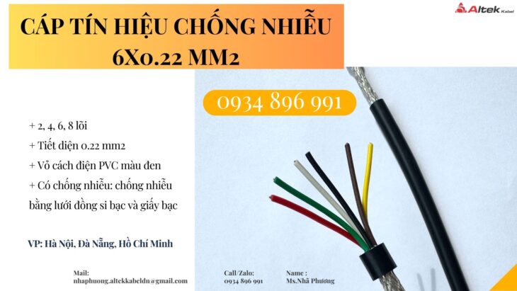 Cáp Điều Khiển Chống Nhiễu 4×0.22 Phân Phối Long An, Bình Dương, Cần Thơ