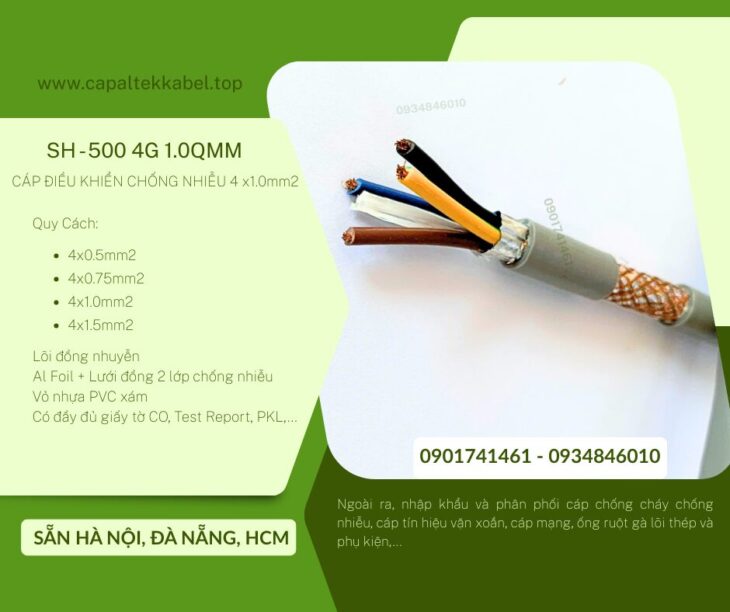 Đà Nẵng, Hà Nội phân phối cáp điều khiển chống nhiễu 4×1.0 Altek Kabel