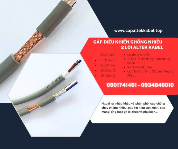 Cáp điều khiển Sangjin 2×1.5 Hồ Chí Minh, Bình Dương, Đồng Nai