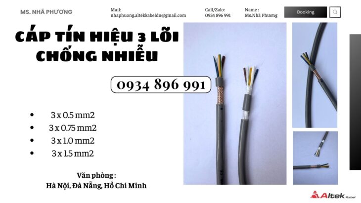 Mua Cáp Điều Khiển 3×0.75 Giao Ngay Khánh Hòa – Gia Lai – Bình Định