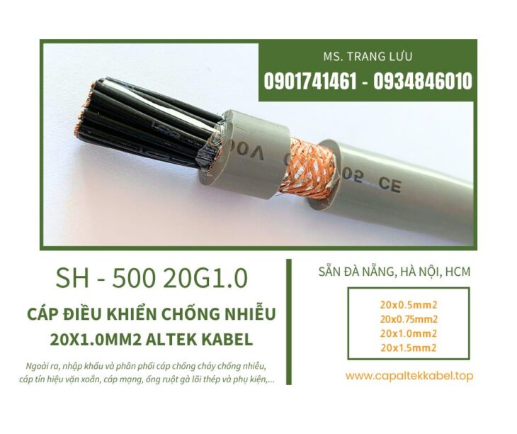 Phân phối cáp điều khiển chống nhiễu 20×1.0 Đà Nẵng, Hà Nội