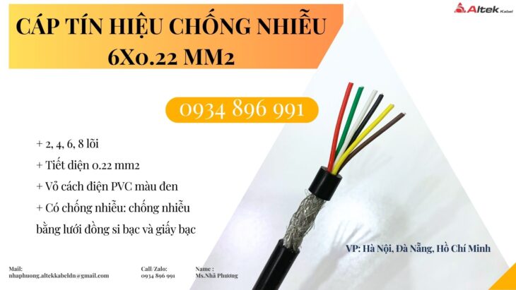 Cáp Điều Khiển Chống Nhiễu 4×0.22 Phân Phối Long An, Bình Dương, Cần Thơ