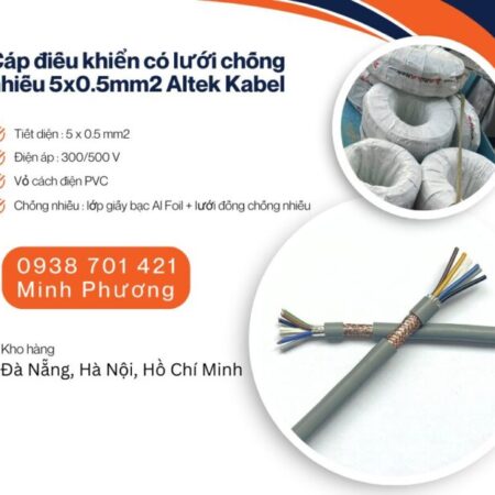 Cáp điều khiển có lưới chống nhiễu 5×0.5mm2 Altek Kabel Hồ Chí Minh, Bình Dương, Bình Phước