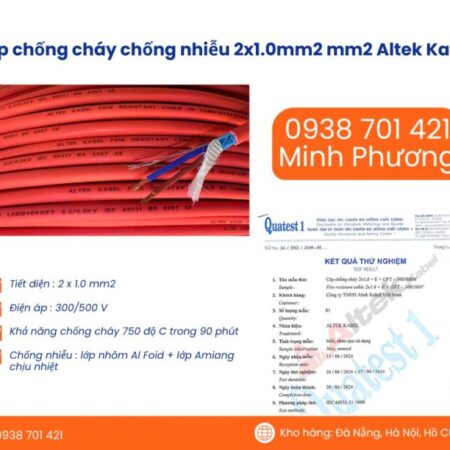 Cáp chống cháy chống nhiễu Altek Kabel 2×1.0 mm2 chính hãng Đà Nẵng, Huế, Bình Định