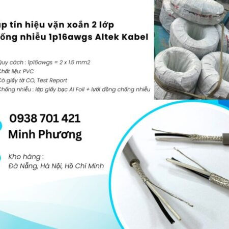 Cáp tín hiệu vặn xoắn 2 lớp chống nhiễu 1p16awgs Altek Kabel Đà Nẵng, Bình Định, Phú Yên