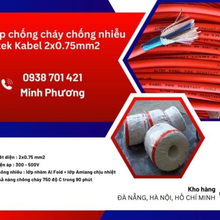 Cáp chống cháy chống nhiễu Altek Kabel 2×0.75mm2 phân phối Ninh Thuận, Vũng Tàu