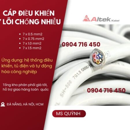 Cáp DVV 7×0.5, 7×0.75, 7×1.0, 7×1.5 Đà Nẵng, Hà Nội, Huế