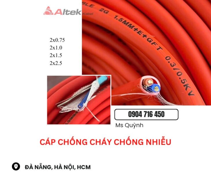 Cáp chống cháy CV/FR Altek Kabel Đà Nẵng, Hà Nội, Sài Gòn