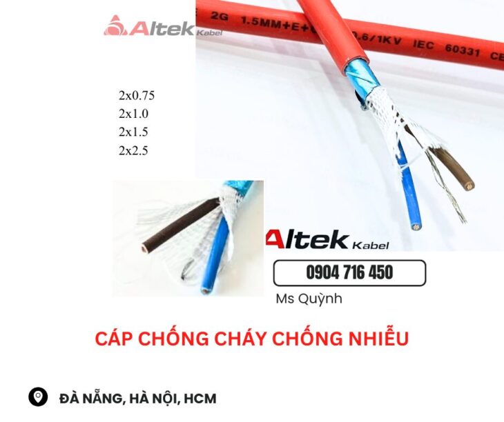 Cáp chống cháy CV/FR Altek Kabel Đà Nẵng, Hà Nội, Sài Gòn