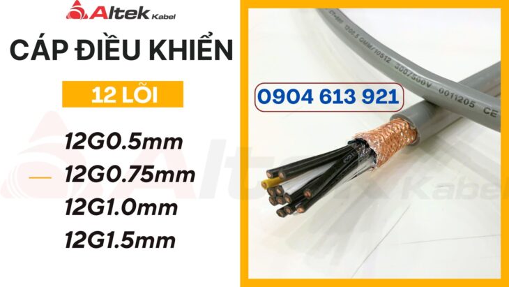 Cáp điều khiển 12×0.5.12×0.75/12×1.0/12×1.5 Altek Kabel chính hãng tại Đà Nẵng