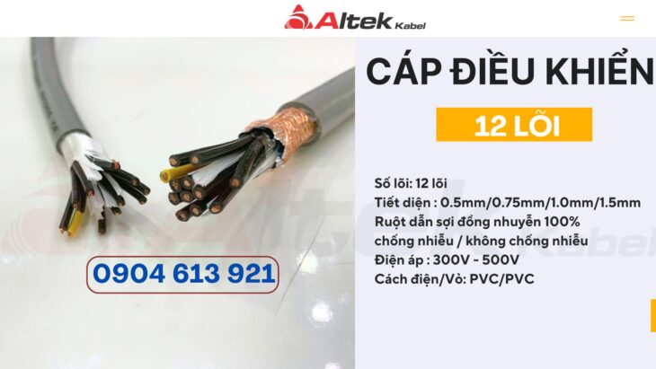 Cáp điều khiển 12×0.5.12×0.75/12×1.0/12×1.5 Altek Kabel chính hãng tại Đà Nẵng