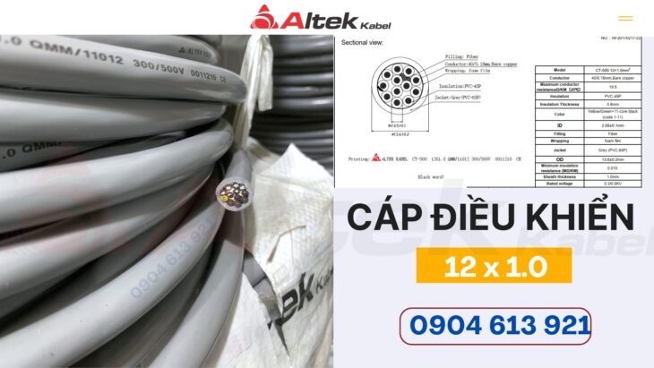 Cáp điều khiển 12×0.5.12×0.75/12×1.0/12×1.5 Altek Kabel chính hãng tại Đà Nẵng
