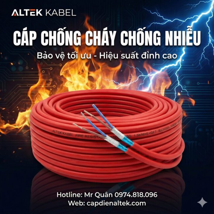 [Sẵn kho 3 miền] Cáp chống cháy chống nhiễu Altek Kabel