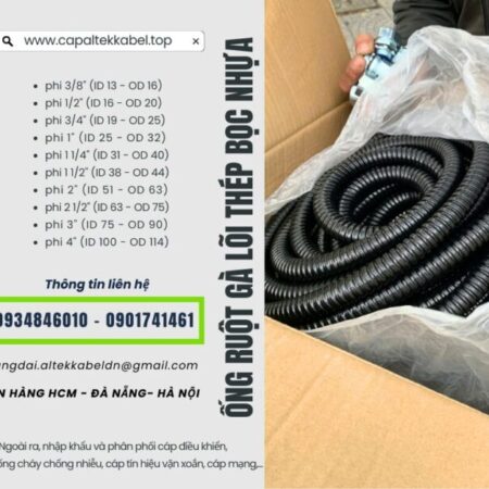 Ống ruột gà lõi thép D16,D20,D25,D32 Đà Nẵng, Hà Nội, Sài Gòn