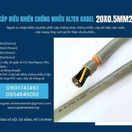 Cáp điện, cáp tín hiệu chống nhiễu 20×0.5 sẵn Hà Nội, Đà Nẵng Cáp điện, cáp tín hiệu chống nhiễu 20×0.5 sẵn Hà Nội, Đà Nẵng