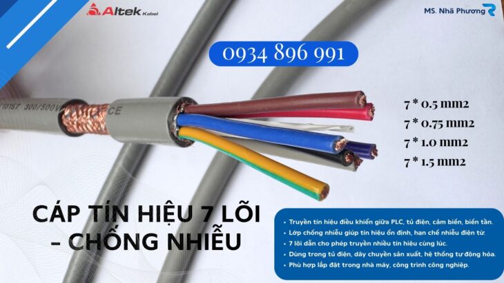 Cáp Tín Hiệu 7 Lõi Altek Kabel – Hàng Sẵn Kho Đà Nẵng, Huế, Quảng Trị, Quảng Bình