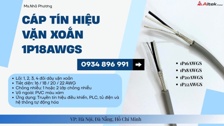 Dây Cáp Tín Hiệu 1 Pair 18 AWG Giá Tốt – Phân Phối Gia Lai, Đắk Lắk, Kon Tum Dây Cáp Tín Hiệu 1 Pair 18 AWG Giá Tốt – Phân Phối Gia Lai, Đắk Lắk, Kon Tum