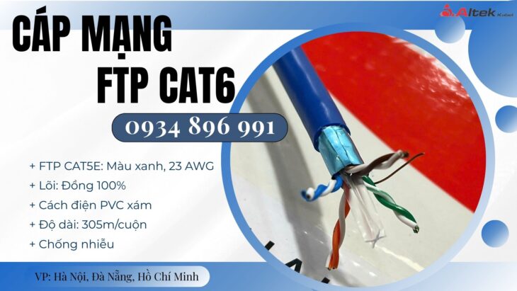 CÁP MẠNG FTP6 CHỐNG NHIỄU ALTEK KABEL CÓ SẴN KHÁNH HÒA, BÌNH ĐỊNH, PHÚ YÊN