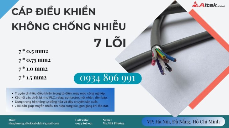 Cáp Tín Hiệu 7×1.5mm² Không Chống Nhiễu Altek Kabel – Cung Cấp Quảng Trị, Quảng Bình, Quảng Ngãi