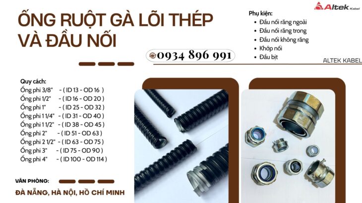 Ống Kẽm Bọc Thép Phi 16 – Đầy Đủ Phụ Kiện – Sẵn Kho Đà Nẵng, Hà Nội, TP.HCM