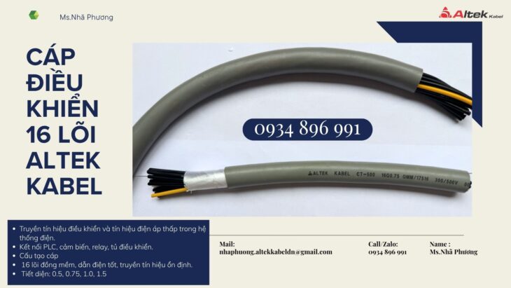 Cáp Điều Khiển 16 Lõi Altek Kabel – Giá Cạnh Tranh Tại Đà Nẵng, Hồ Chí Minh, Bình Dương