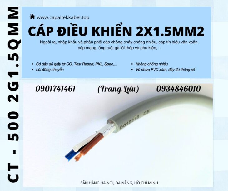 Cáp điều khiển 2×1.5 Altek Kabel Đà Nẵng, Bình Định, Phú Yên