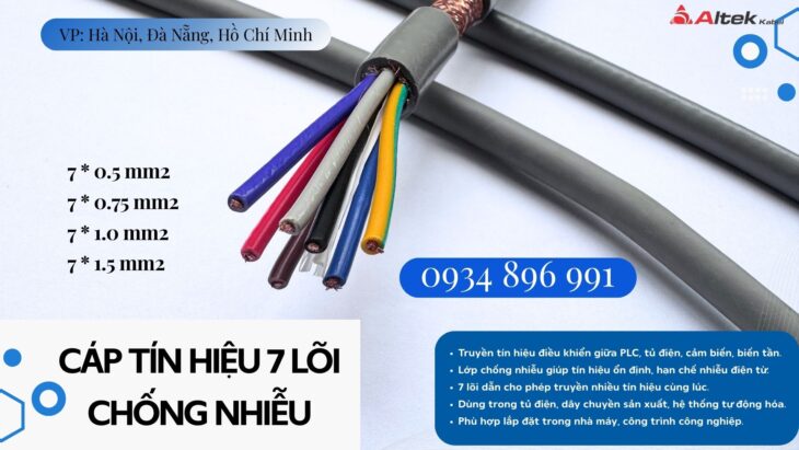 Cáp Tín Hiệu 7 Lõi Altek Kabel – Hàng Sẵn Kho Đà Nẵng, Huế, Quảng Trị, Quảng Bình