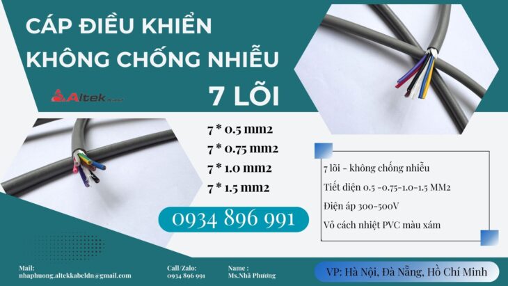 Cáp Tín Hiệu 7×1.5mm² Không Chống Nhiễu Altek Kabel – Cung Cấp Quảng Trị, Quảng Bình, Quảng Ngãi