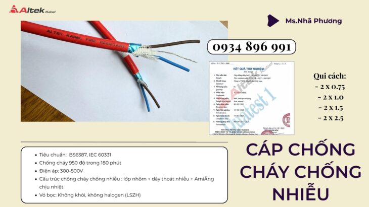 Dây Chống Cháy Chống Nhiễu 2×1.0 Giá Tốt Tại Đà Nẵng – Huế – Quảng Trị | Giao Nhanh Trong Ngày