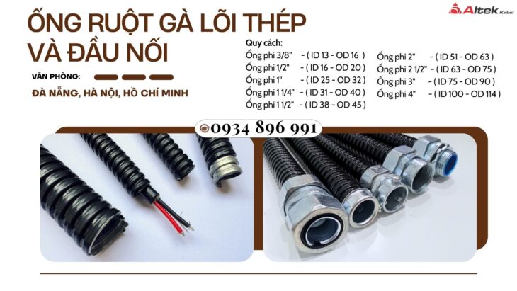 Ống Kẽm Bọc Thép Phi 16 – Đầy Đủ Phụ Kiện – Sẵn Kho Đà Nẵng, Hà Nội, TP.HCM