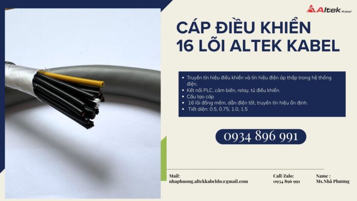 Cáp Điều Khiển 16 Lõi Altek Kabel – Giá Cạnh Tranh Tại Đà Nẵng, Hồ Chí Minh, Bình Dương