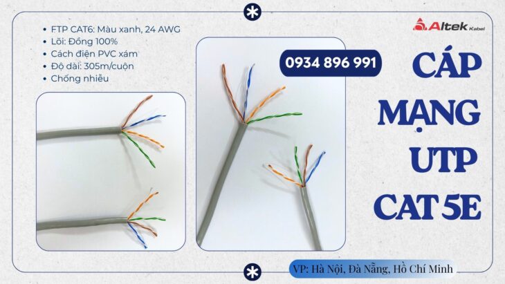 Cáp Mạng Văn Phòng Cat5e Altek Kabel – Sẵn Kho Cần Thơ, Long An, Bình Dương