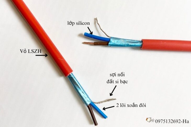 Cáp chống cháy 2x 1.5mm² GFT