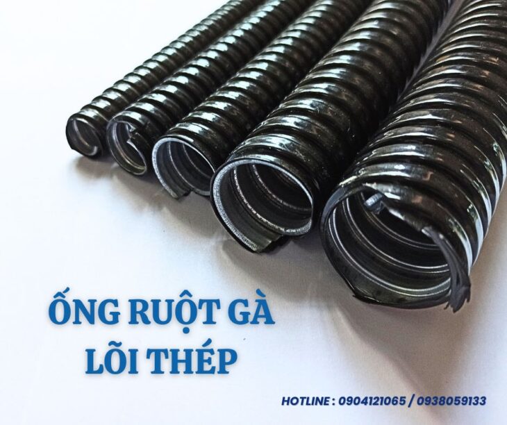 Ống ruột gà lõi thép bảo vệ dây điện