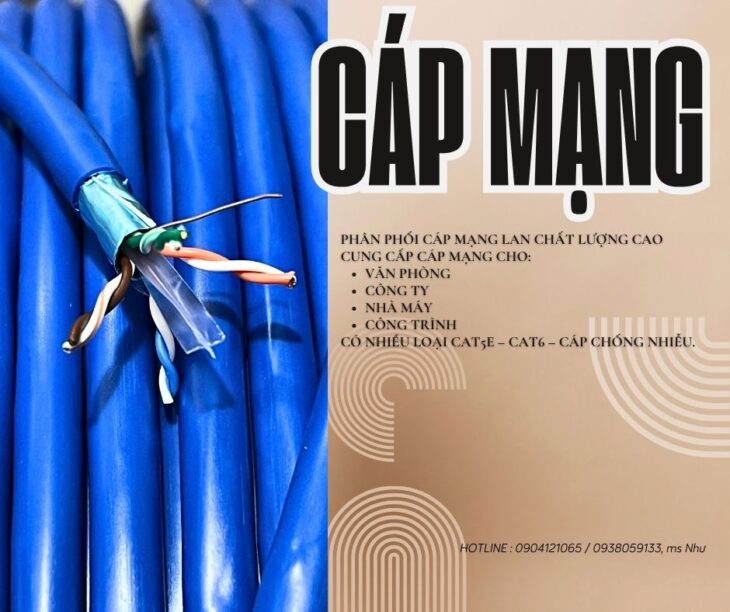 Cáp mạng LAN cho hệ thống internet nhà máy