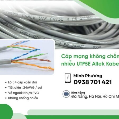 Cáp mạng không chống nhiễu UTP5E Altek Kabel phân phối Đà Nẵng, Quảng Ngãi, Hồ Chí Minh