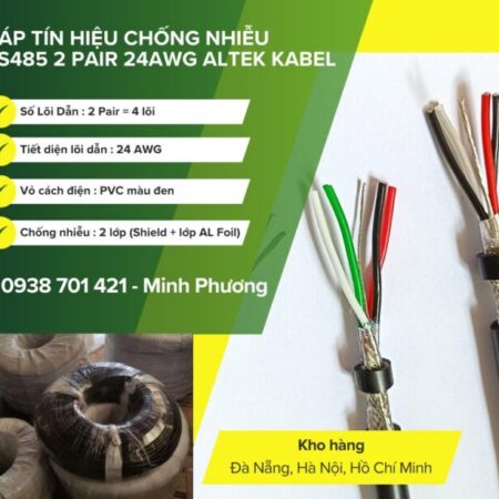 Cáp tín hiệu chống nhiễu rs485 2 pair 24awg Hà Nội, Quảng Trị, Hồ Chí Minh