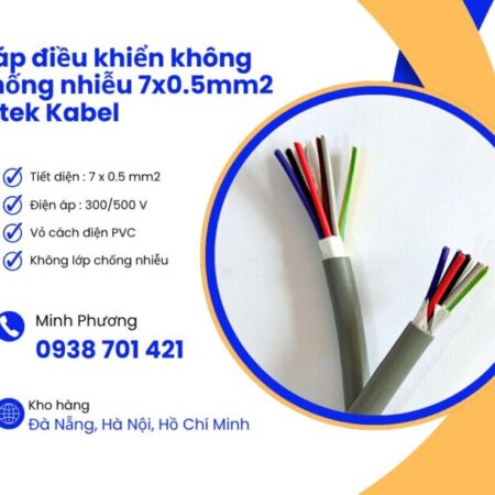 Dây cáp điều khiển không lưới chống nhiễu 7×0.5mm2 phân phối Huế, Đà Nẵng, Hà Tĩnh