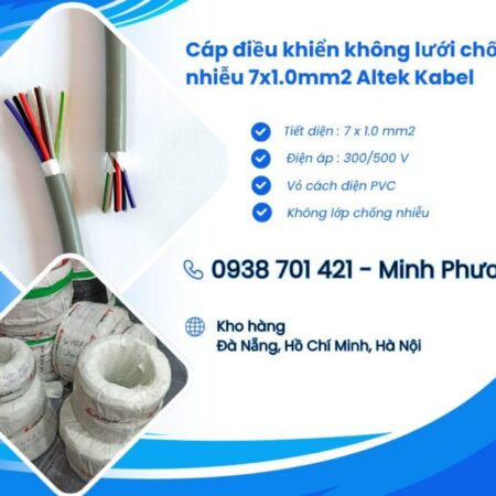 Cáp điều khiển không chống nhiễu 7×1.0mm² – Giải pháp tối ưu cho hệ thống điện công nghiệp