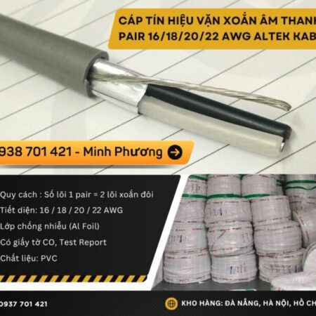 Cáp tín hiệu 1 Pair 16/18/20/22 AWG – Giá tốt, chất lượng cao