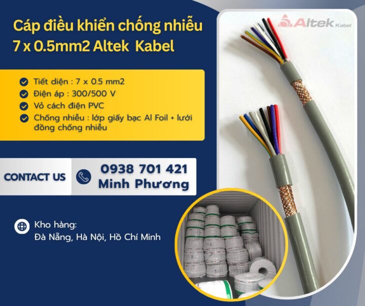 Cáp Điều Khiển Chống Nhiễu 7×0.5mm2 Giá Tốt – Hàng Chính Hãng