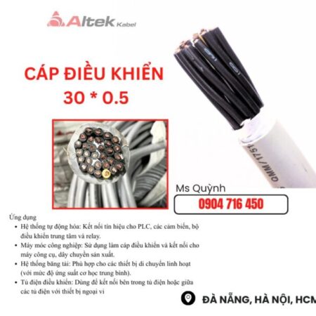 Cáp CVV 30×0.5 Altek Kabel Đà Nẵng, Hà Nội, Sài Gòn