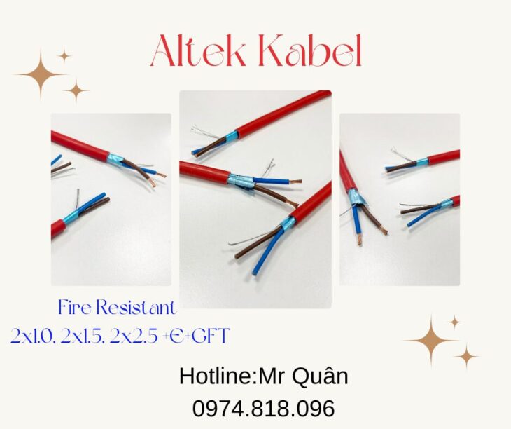 NCC: Cáp chống cháy chống nhiễu 2 lõi – Altek Kabel