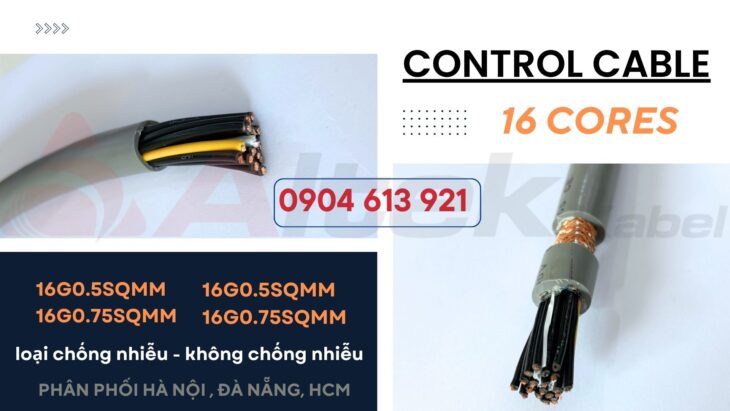 Cáp điều khiển 16 lõi/ Cáp điện 16×0.5 chống nhiễu / Control Cable SH -500 16×0.75 Altek Kabel