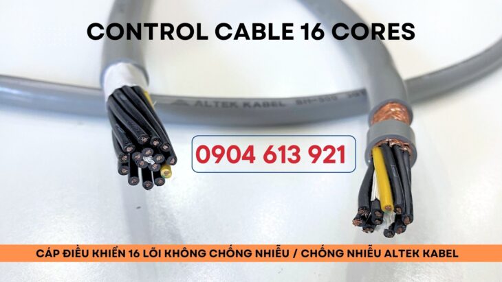 Cáp điều khiển 16 lõi/ Cáp điện 16×0.5 chống nhiễu / Control Cable SH -500 16×0.75 Altek Kabel