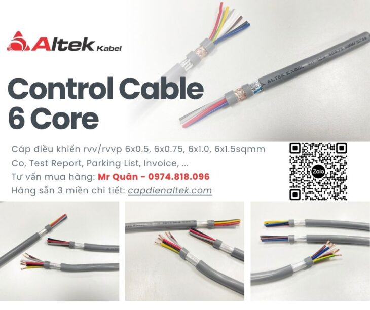 Cáp điện 6 lõi Altek Kabel, CT-500 SH-500