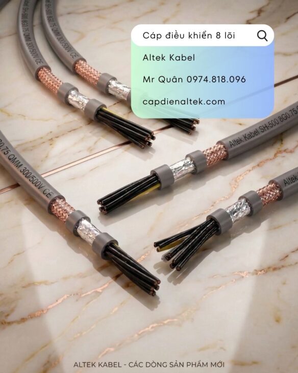 Tiêu điểm: Cáp tín hiệu điều khiển 8 lõi Rvv, Rvvp