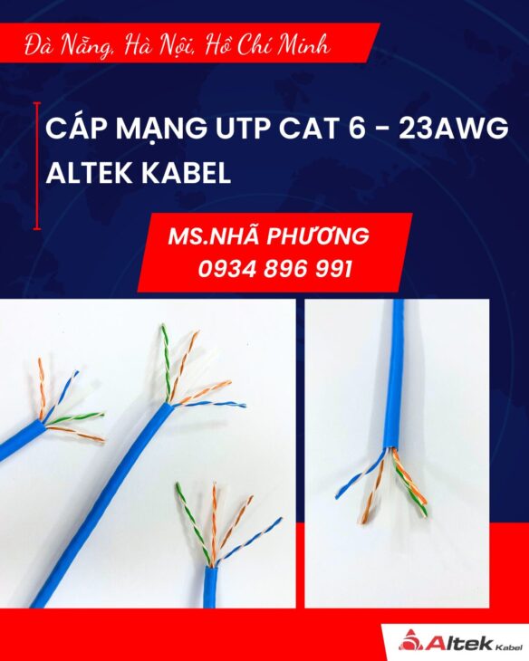 Đại Lý Cáp LAN Cat6 Altek Kabel Tại Thanh Hóa, Nghệ An, Hà Tĩnh – Hàng Sẵn Kho