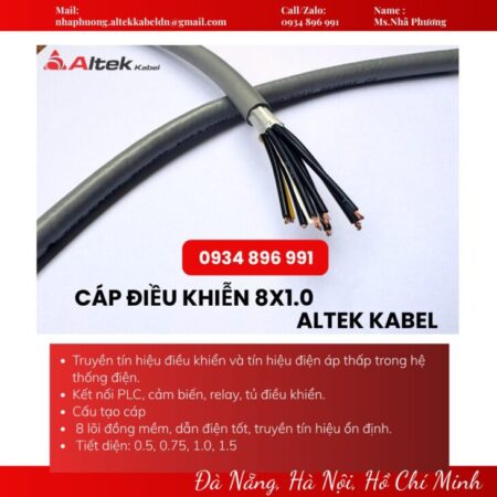 Cáp Điều Khiển 8 Lõi Giá Tốt Tại Đà Nẵng, Hà Nội, Hồ Chí Minh